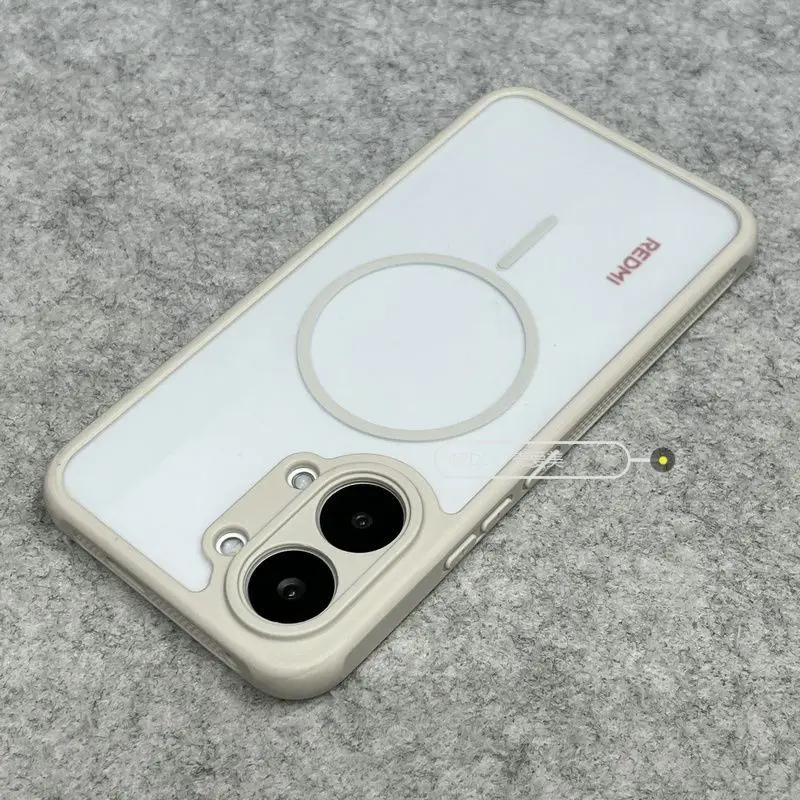 Capa Magnética Fosca Para Celular (poco X8 Pro Max Branco) Com Dissipação De Calor.