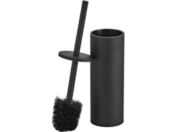 Escova Wc Com Tampa - Escova Sanita Com Suporte - Porta Escova Wc - Aço Inoxidável - Preto