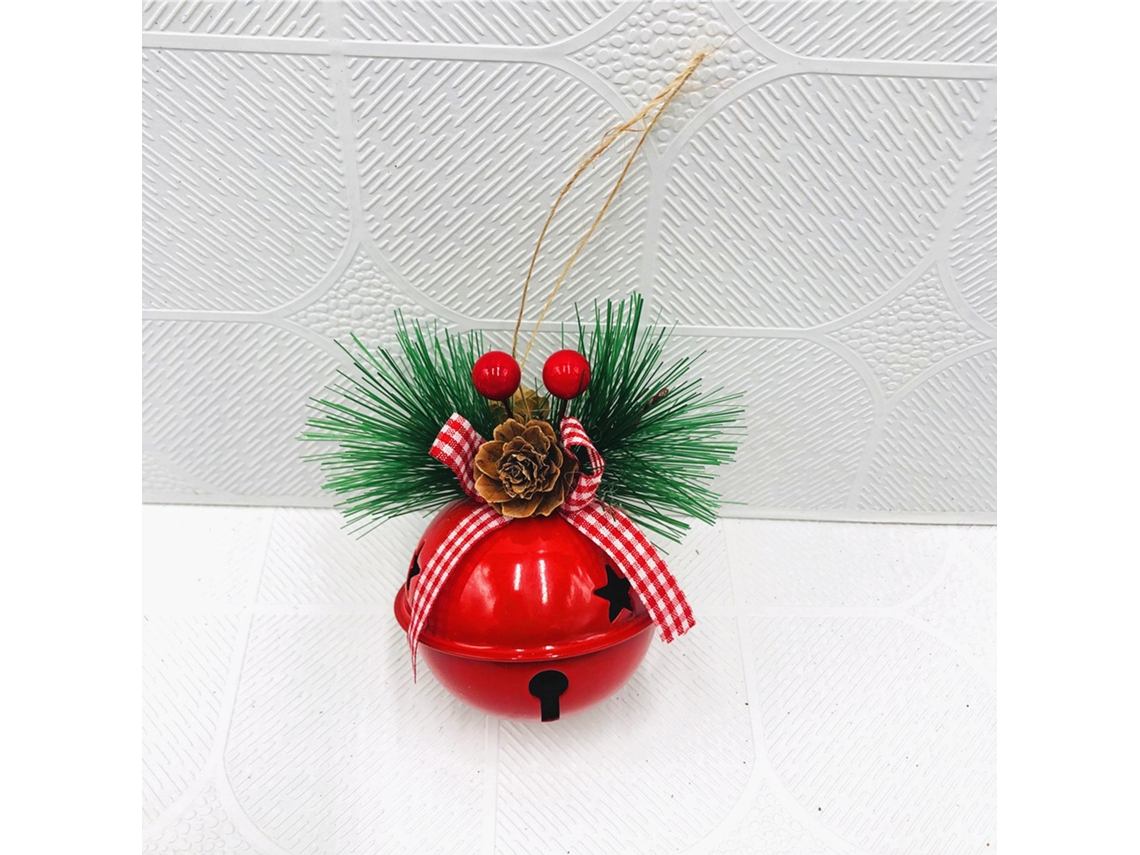 Conjunto de 6 sinos brancos de ferro para decoração de árvore de Natal LAXISCREED