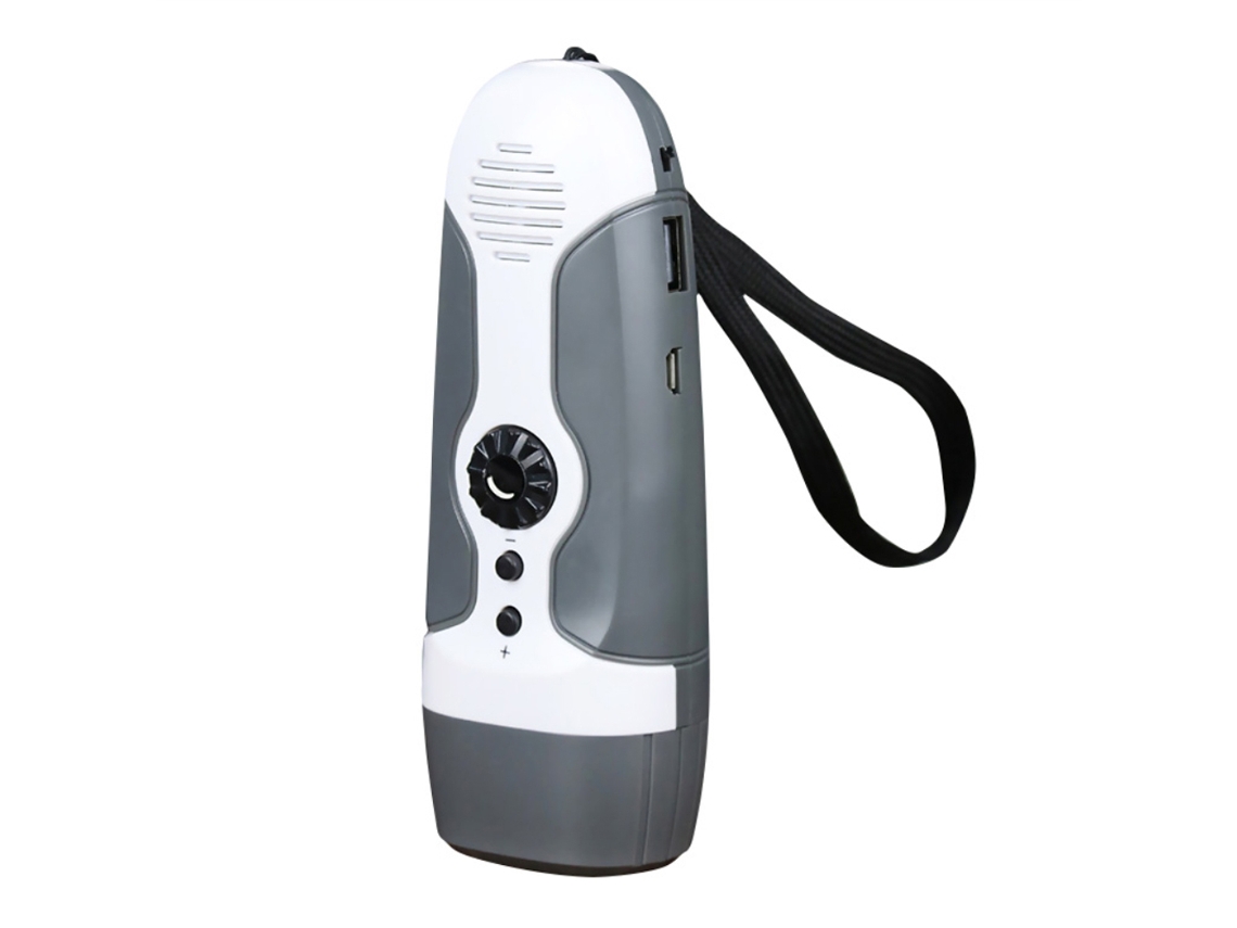Lanterna Led com Acionamento Manual, Alarme, Rádio FM, Viagens, Acampamentos, Emergências AQUAFORGE