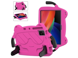 Capa Rígida Eva Ice‑baby Anti‑choque Halinuia, Cor Rosa‑vermelha + Preta Para Tcl Tab 11 9466x3