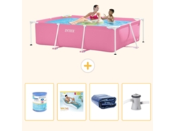 Intex Piscina Com Estrutura Retangular - 220x150x60 Cm - 5-peças S173