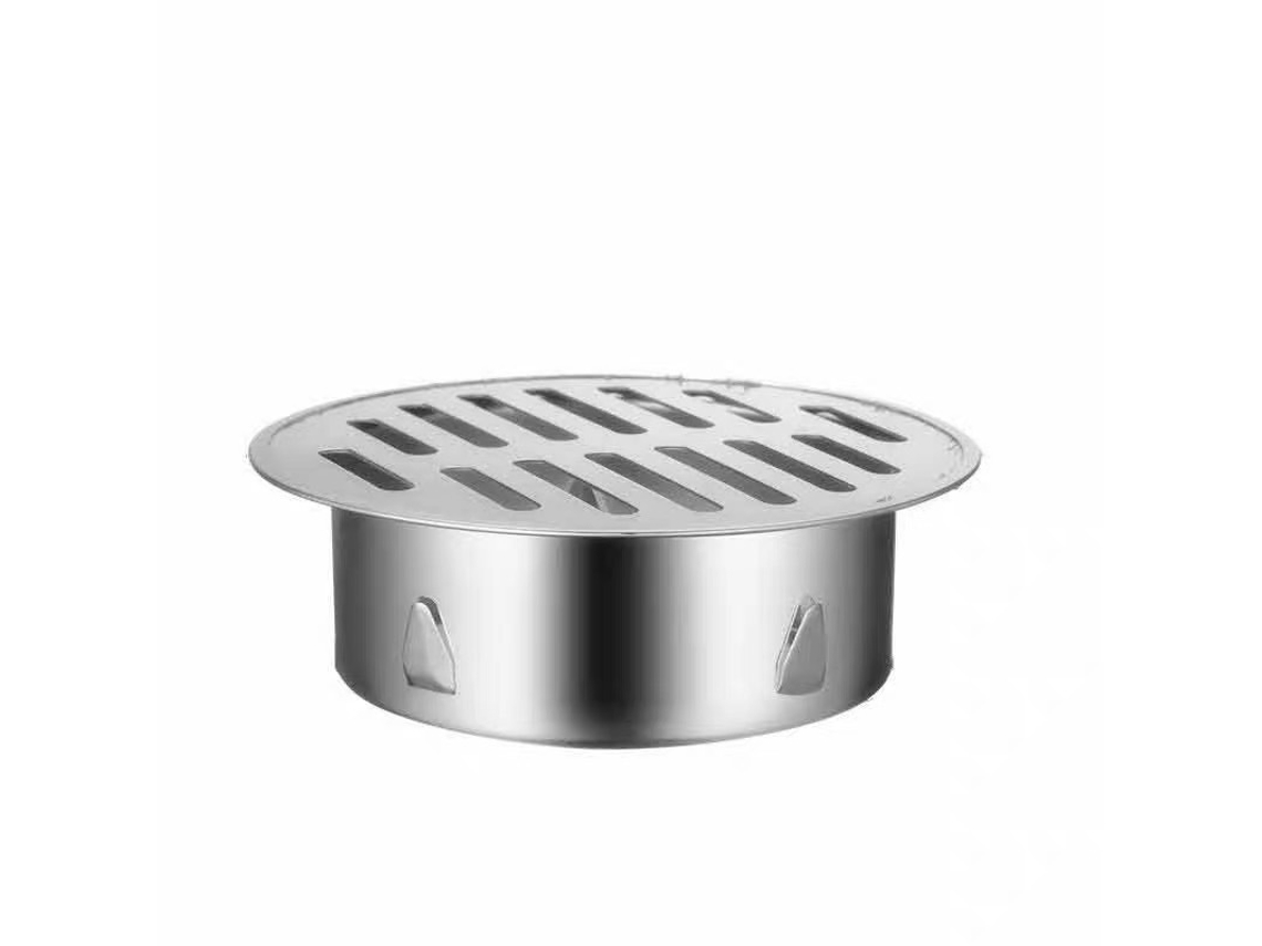Ralo de Piso AQUAFORGE em Aço Inoxidável, redondo, 110mm, para uso doméstico