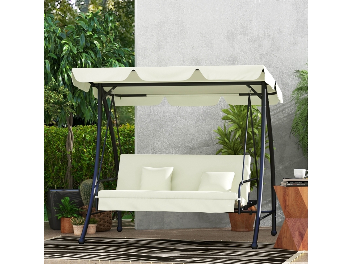 Balanço de Jardim Hollywood 3 Lugares Resistente às Intempéries | MEGA ECHO TRADE SHOP