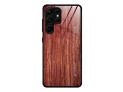 Capa De Celular Com Acabamento Em Madeira E Vidro Para Samsung Galaxy S23 Ultra 5g