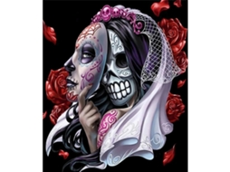 Pintura De Diamantes Diy Com Desenho De Broca E Tema Halloween