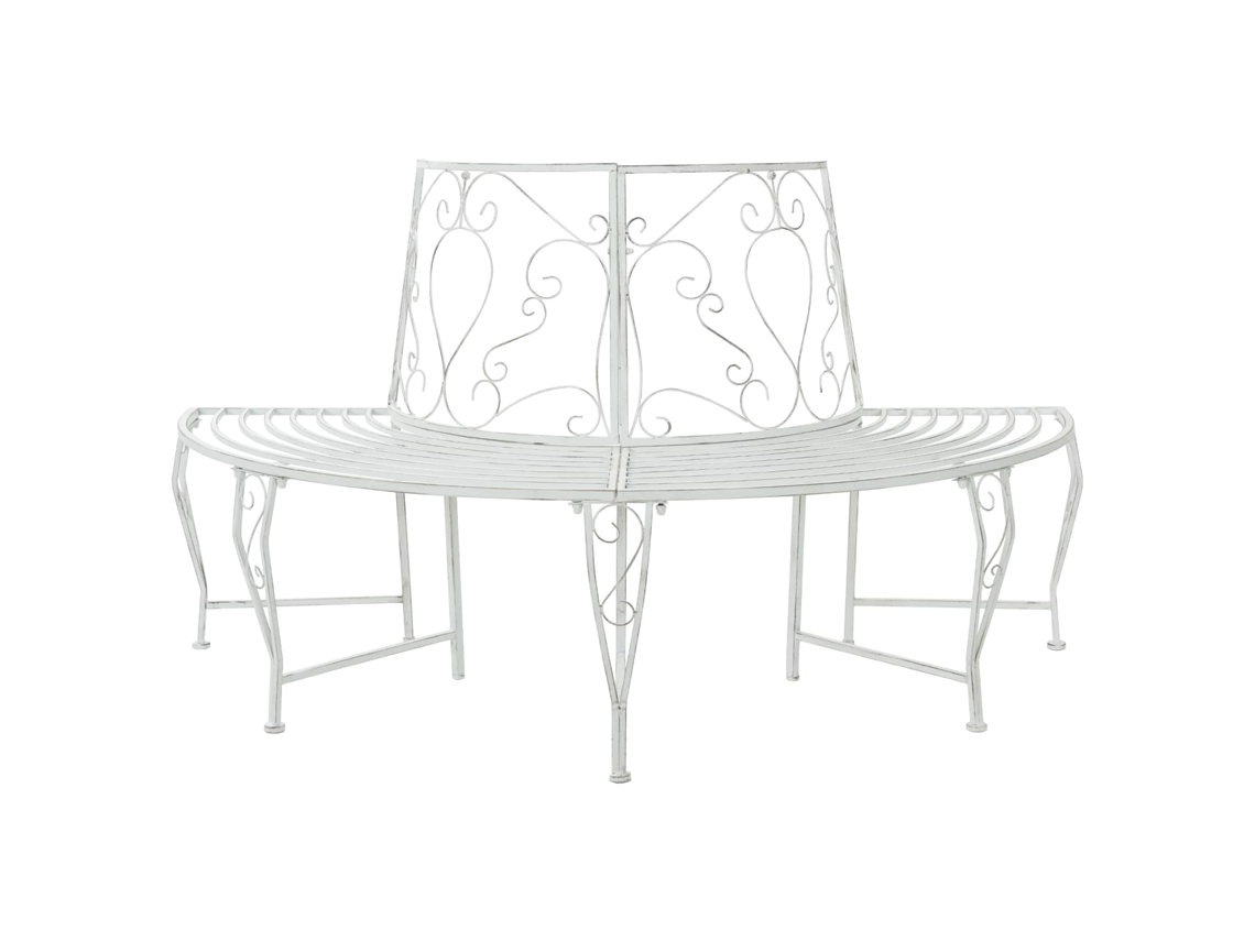Vidaxl Banco De Árvore 4-número De Lugares 160 X 80 X 89 Cm Aço