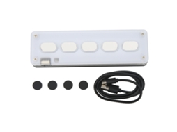 Teclado Mecânico Mini Com 5 Teclas Usb Para Jogos Un Mano Programável Bluetooth Branco Para Pc Computador Desktop