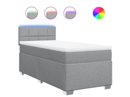 Box Spring Bed, Box Spring Beds Vidaxl Cinzeto Tecido (90 X 200 Cm)