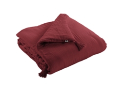 Colcha Leffet Papillon Gaïa Lías Vino Algodão Vermelho (150x150cm)