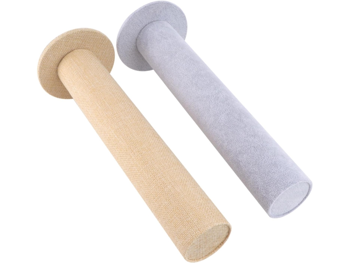 Conjunto De 2 Suportes Verticais Para Elásticos De Cabelo E Pulseiras Em Corda Amarela E