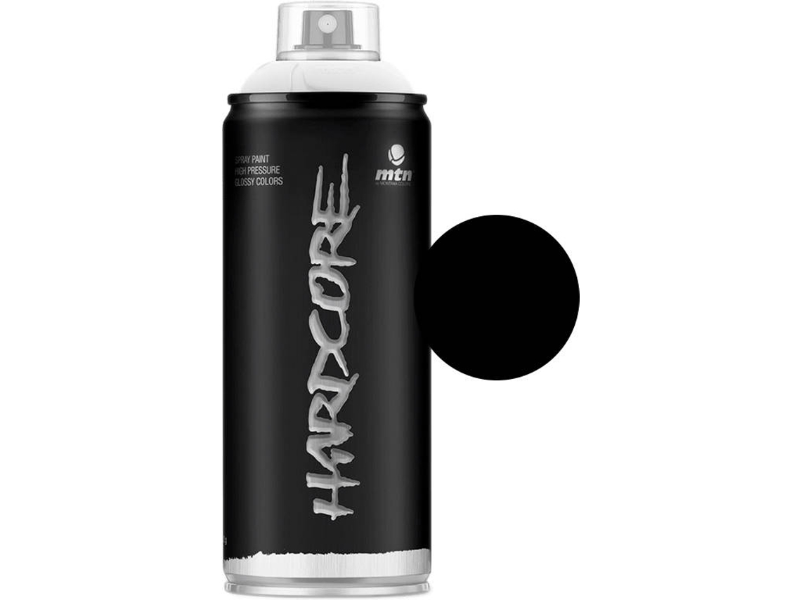Spray MONTANA COLORS Harcore R-9011 Black (400 ml - Preto)