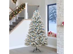 Vidaxl Árvore De Natal Artificial 240 Cm 300 Led Branco Quente
