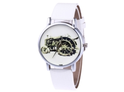 Reloj Pareja Unisex Ultra Delgado Correa Cuero Pu Quartz Zhoulianfa Blanco