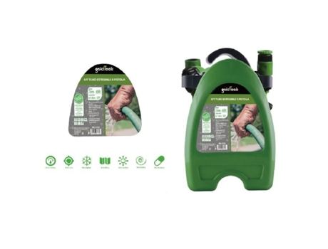 Kit de Mangueira Extensível Com Suporte para Pistola de Rega de Jardim de 7 6 Mt 57516 KAELA