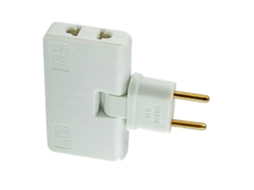 Adaptador De Tomada Europeu Giratório 3 Em 1, Extensor De Tomada Giratório 180 Graus, Adaptador De Tomada Mini