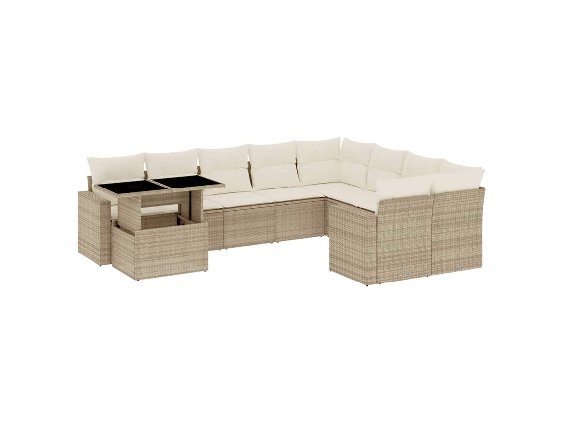 Garden Sofa Set, Garden Sofa Sets Vidaxl Bege Rattan / Vime (n/a)