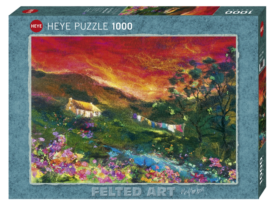 Puzzle 1000 peças Felted Art Washing Line (Idade minima recomendada: 9 anos)