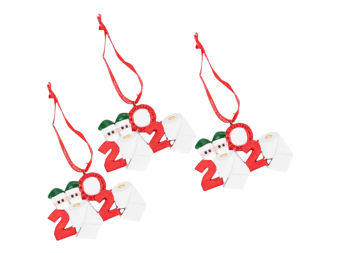 Adorno Natal 2020 Personalizado 3 Peças Decoração Presente Casa