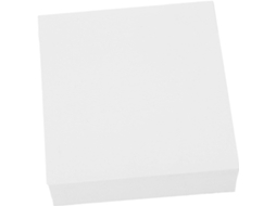 Bloco de notas quadrado branco com 400 folhas, organizado para escritório, escola e casa.