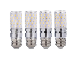 Rebe lâmpadas Led Milho E14/e27 12w Equivalente a 100w, 6000k/3000k/4000k, 1100lm, 360°, 4 Unidades, Economia de Energia E27 12w Luz Neutra