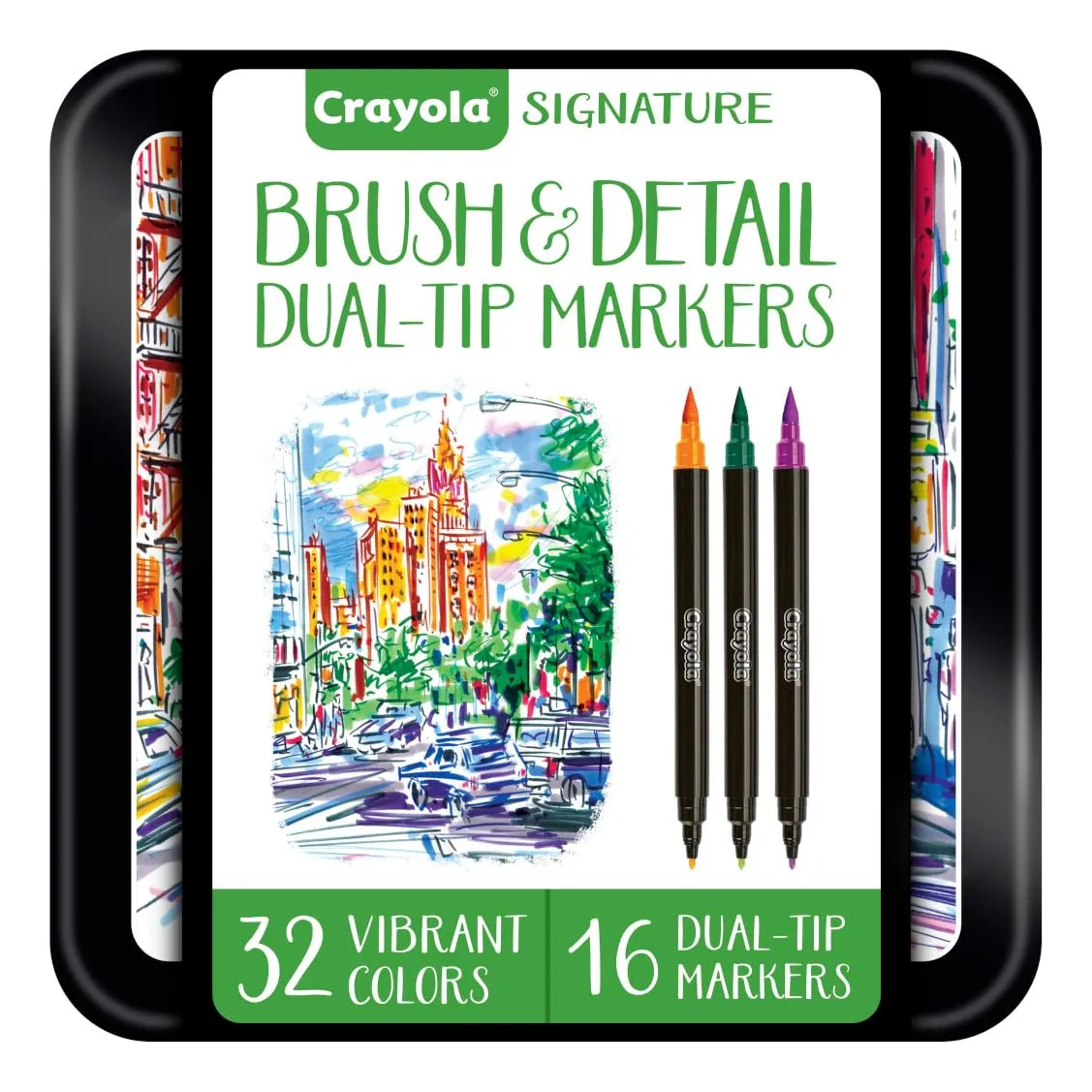 Conjunto De Marcadores Crayola Brush Detail Dual Tip 16 Mavayotoy
