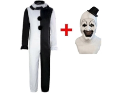 Traje De Cosplay Art The Clown Terrifier 2 Para Adultos Com Macacão E Boné Disfraz De Halloween Traje E Máscara Xxl