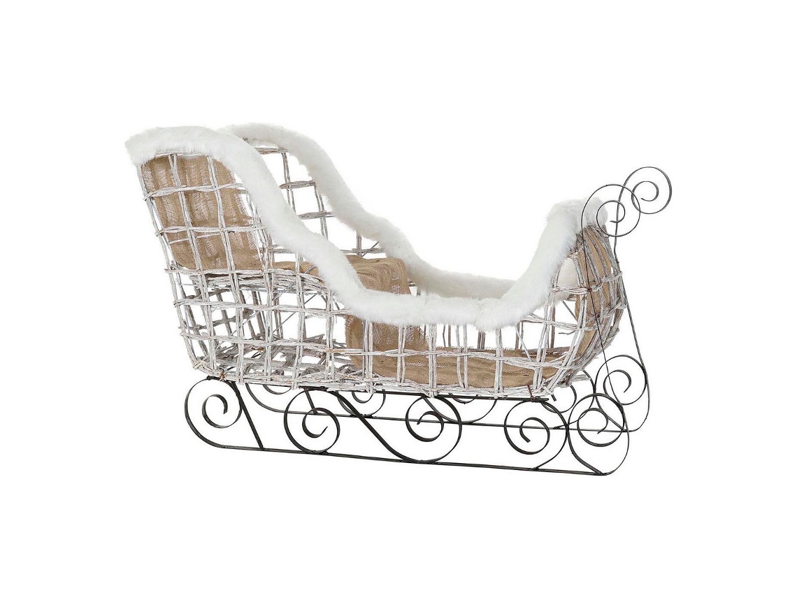 Adorno Natalício DKD HOME DECOR Comboioó Leve LED (Vime - 90 x 46 x 62 Cm)