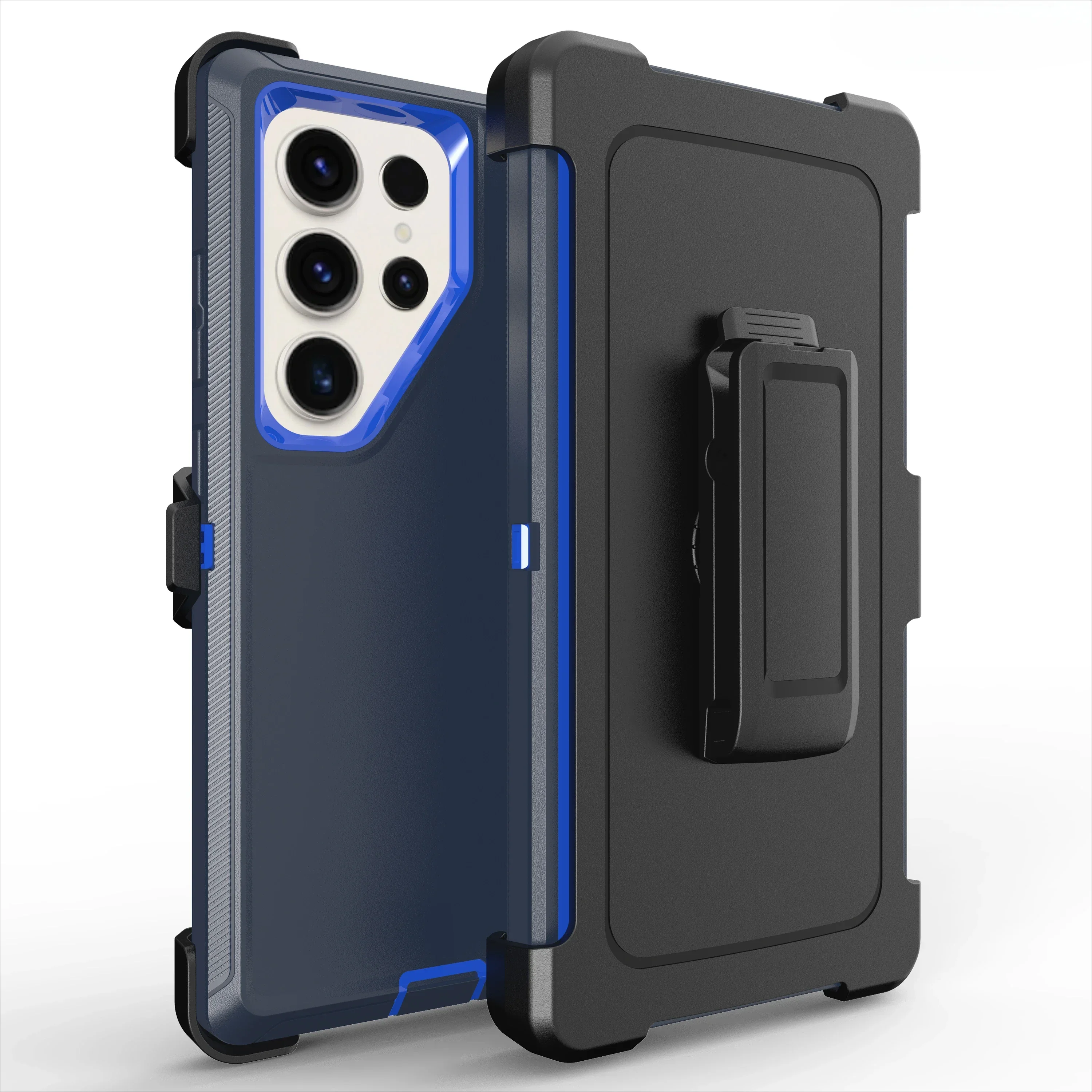 (azul Escuro, Galaxy S25) Capa Protetora Resistente A Impactos E Choques, Com Clipe Para Cinto.
