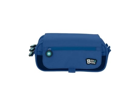 Bolsa tripla com aba Bits Amp-bobs azul 23x10x10 cm