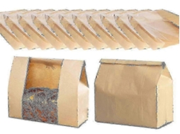Lurelia Sacos De Papel, 25 Unidades, Natural, Janela, Para Alimentos E Snacks