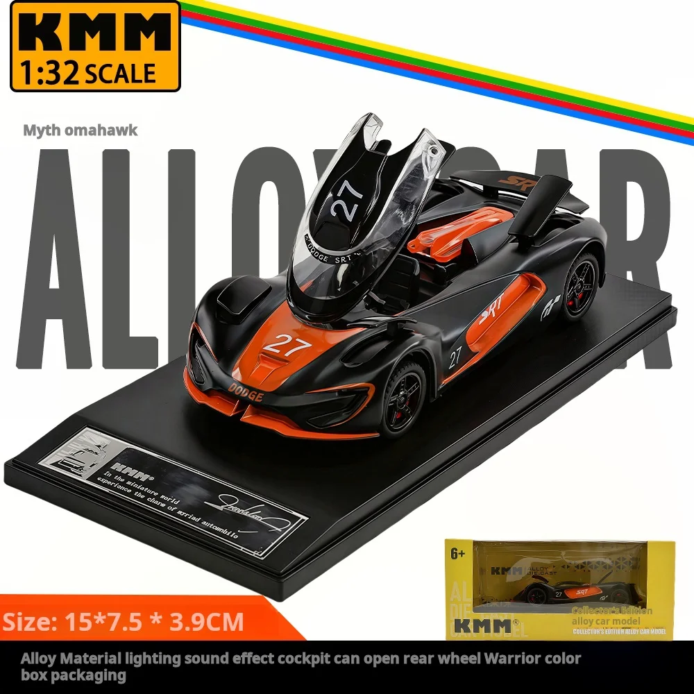 (preto) 1/32 Dodge Tomahawk Srt Nameplate Edition Miniatura De Carro De Brinquedo