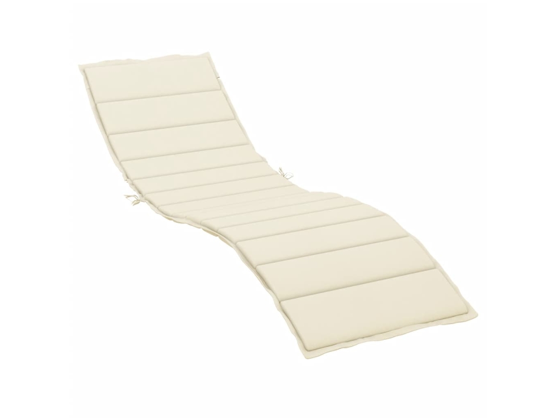 Sun Lounger Cushion, Sun Lounger Cushions Vidaxl Creme Tecido (200 X 50 X 3 Cm)