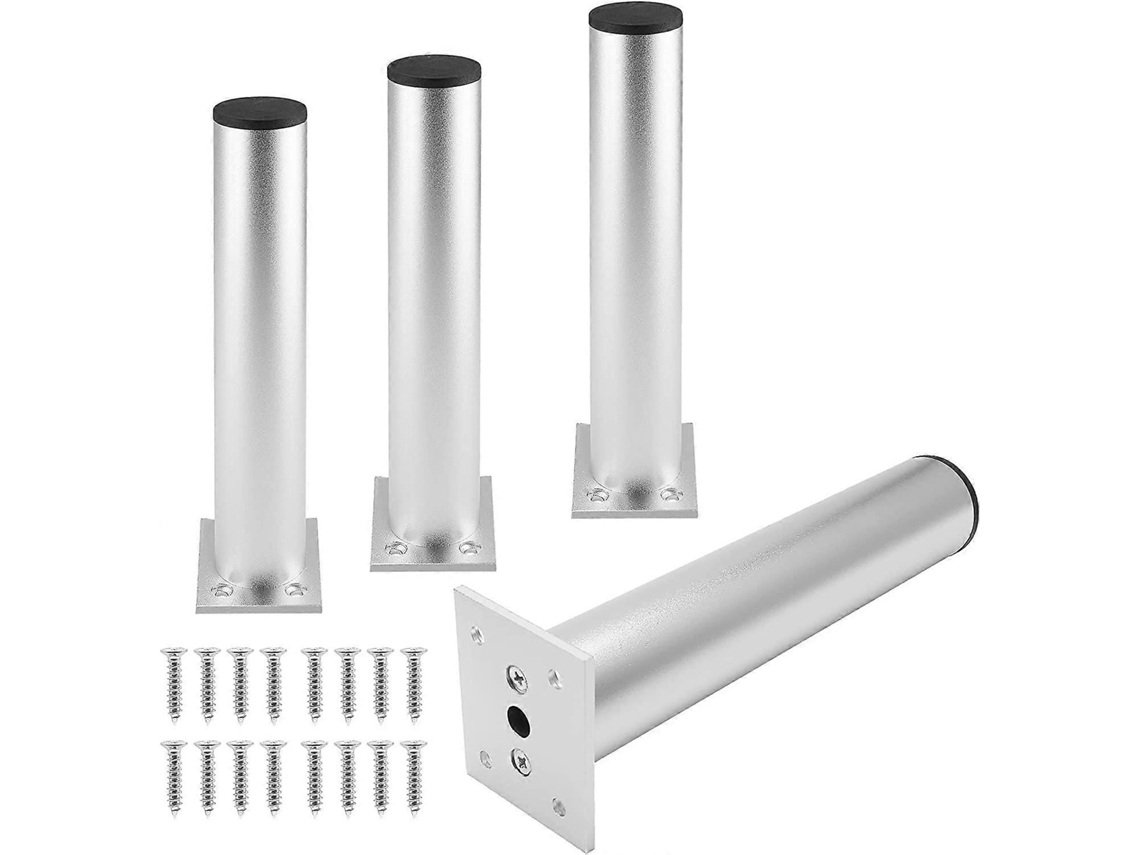 Conjunto De 4 Pés De Móvel De Alumínio Ajustáveis, 7,87 Polegadas, Para Cozinha, Mesa E Armário.