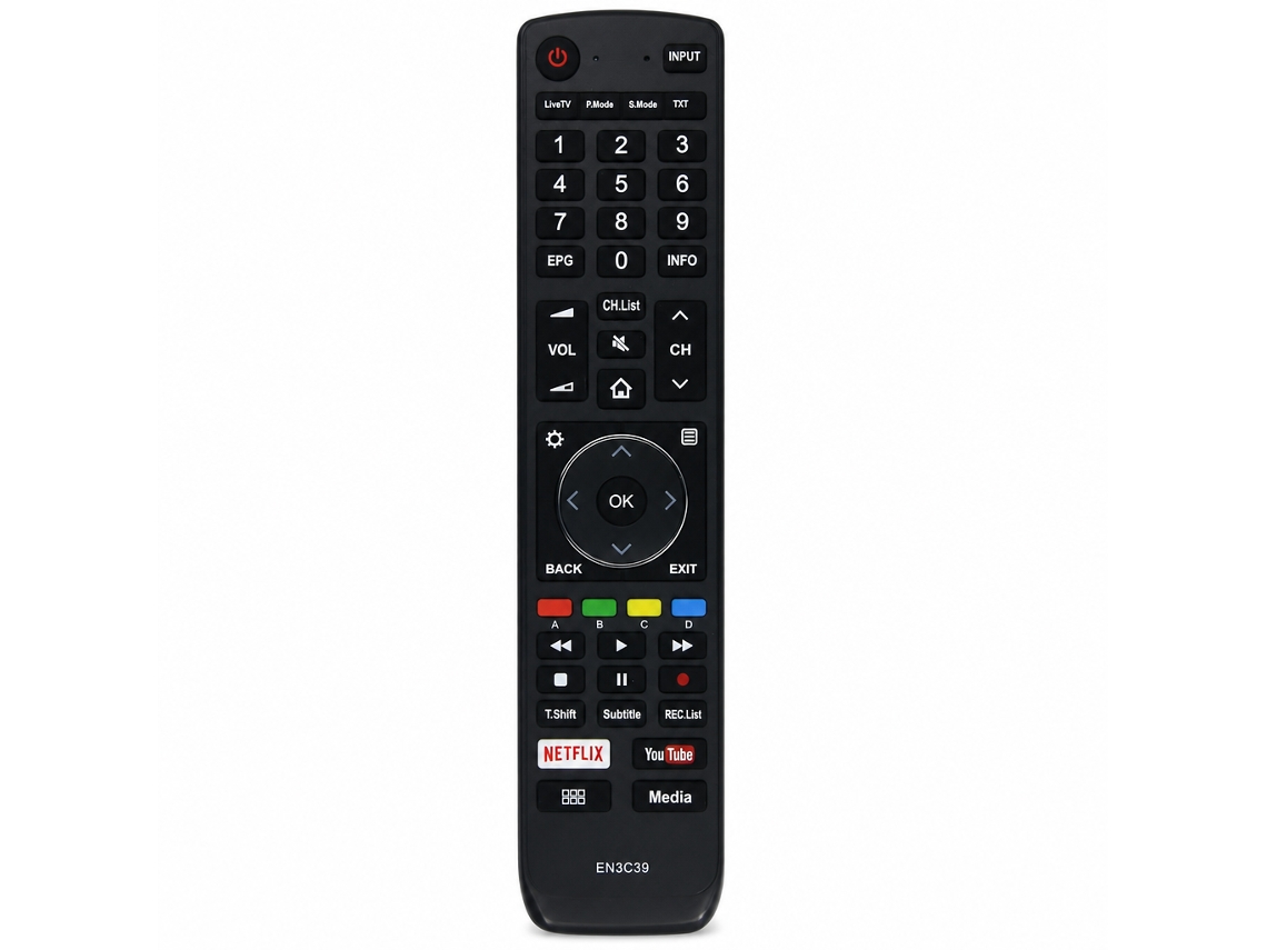 Comando À Distância De Substituição Para Tv Hisense En3c39_dae