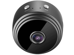 Minicâmera IP WiFi Bestvite HD 1080P com visão noturna grande angular de 150 graus (preta)