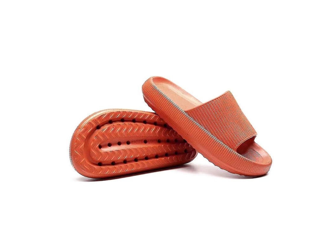Chinelos antiderrapantes ultra macios, espuma de 4cm, para casa, banheiro e verão Laranja | S/MARCA