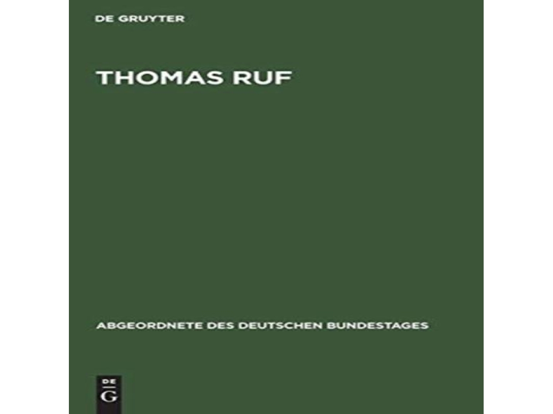 Livro Thomas Ruf de De Gruyter (Alemão)