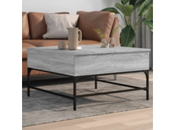 Vidaxl Mesa De Centro 80x80x45cm Deriv. Madeira/metal Cinzento Sonoma
