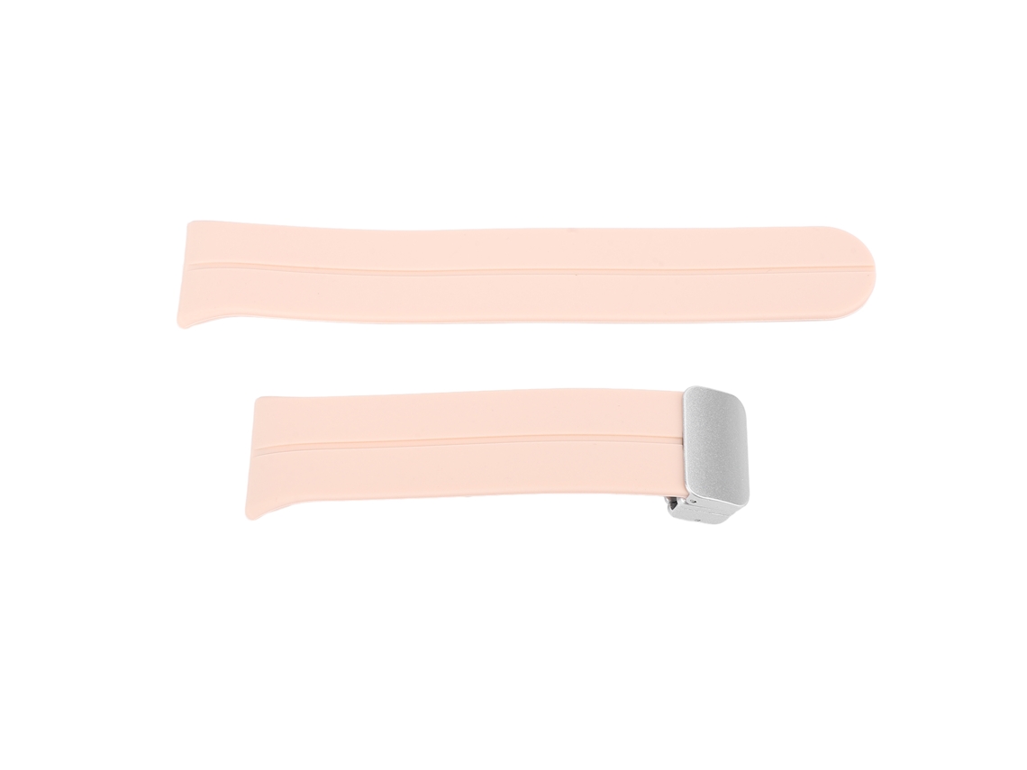 Pulseira de silicone com fecho magnético, dobrável e de liberação rápida para Galaxy Fit3, rosa.