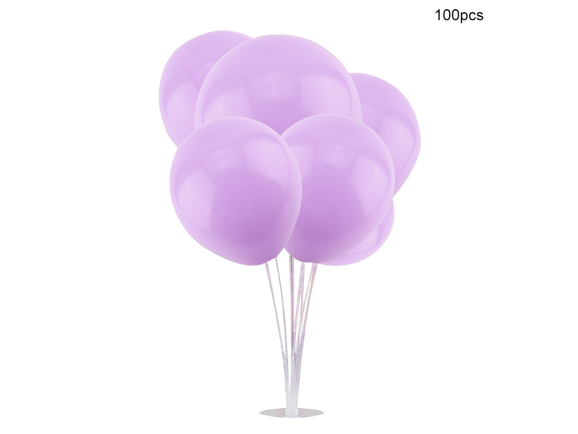100 Unidades De Balões De Látex Redondos Coloridos Para Decoração De Casamento, Aniversário E Festa (roxo)