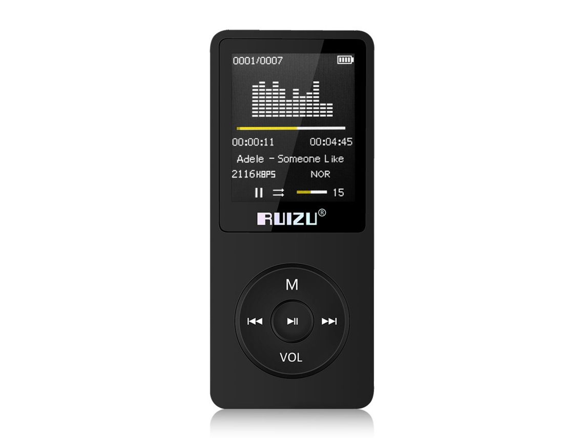 MP3 YIZHOOD X02 (4G)1,8 polegadas de tela suporte rádio FM e-book relógio gravador preto