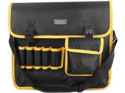 Bolsa para ferramentas de eletricista com diversos compartimentos e bolsas para armazenamento.