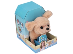 Ats brinquedo Cachorro Poodle Elétrico Realista com Cauda Mexendo e Latsido, Pelúcia Carregável por Batseria para Presentes de Natsal