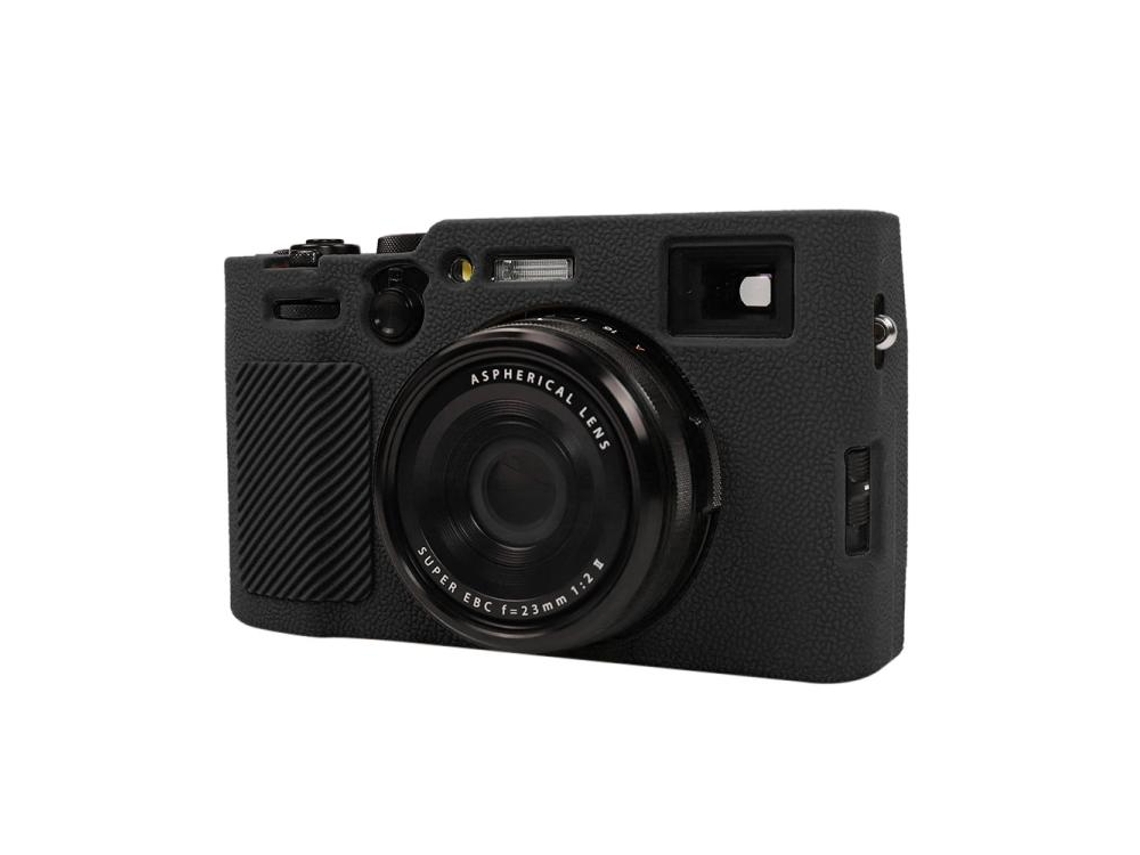 Capa Protetora de Silicone Macio com Textura de Lichia para Fujifilm X100vi Preta XIAOMOYU