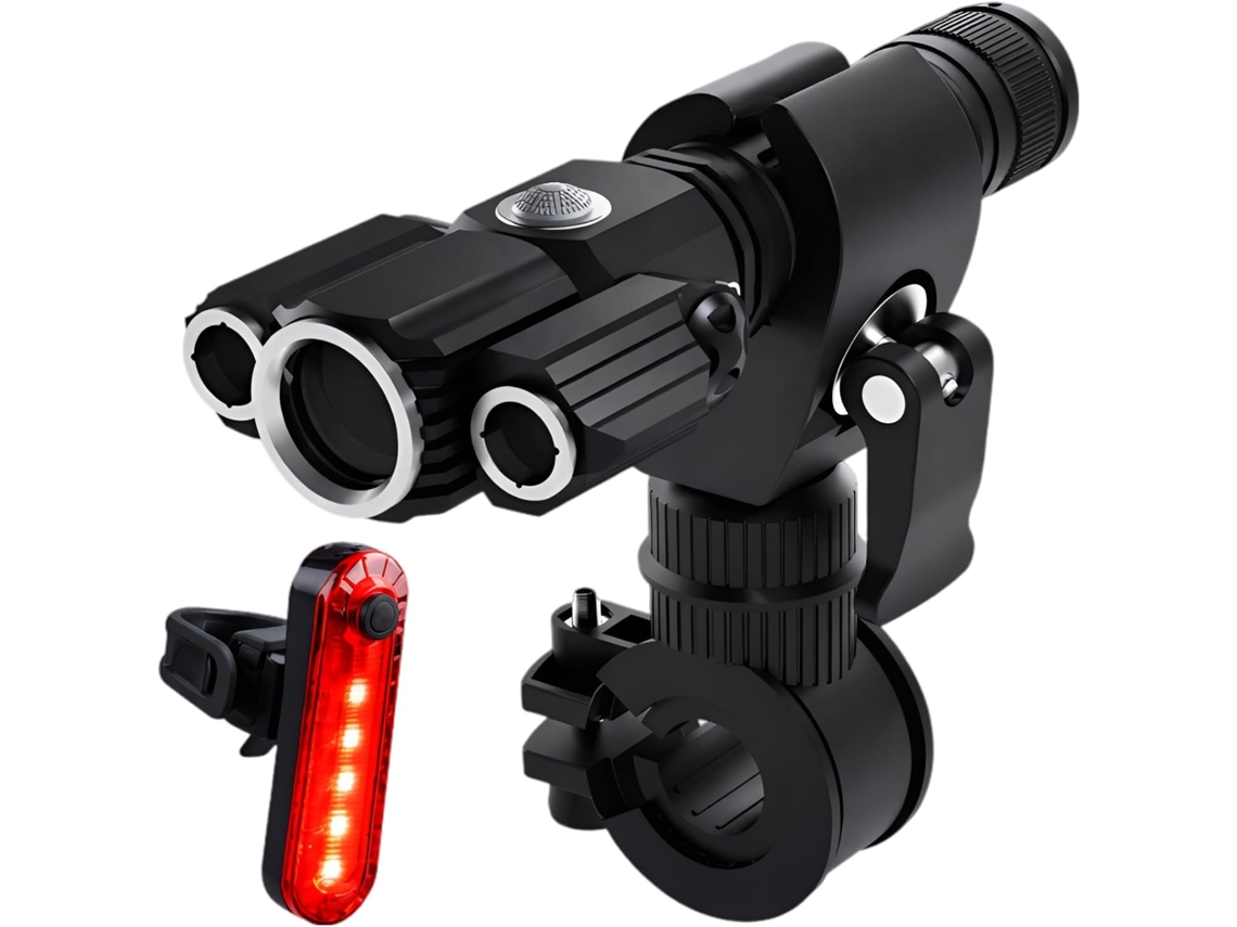 Conjunto De Luzes Recarregáveis Para Bicicleta, Super Brilhante Com 3
