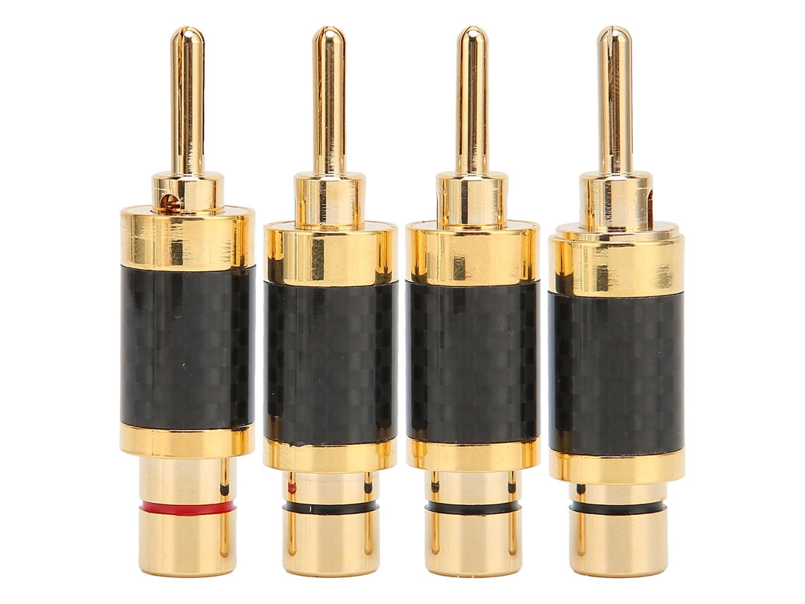 Conector Banana LAXISCREED Ouro 4pcs 7.5mm Fio Alto Falante