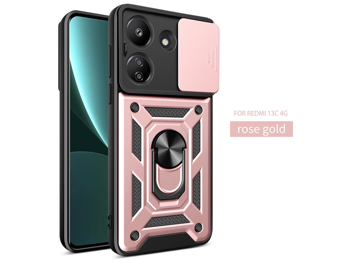 Adequado Para Capas De Celular Redmi Com Fivela Magnética Para Carro, Evitando Qouro Rosa janela Lisa Para Unhas - Rm Note13 Pro 5g (internacional)