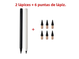 (estilo A) Conjunto De Lápis De Escrita Infinita, Inclui 2 Lápis E 6 Minas De Substituição, Apagáveis.