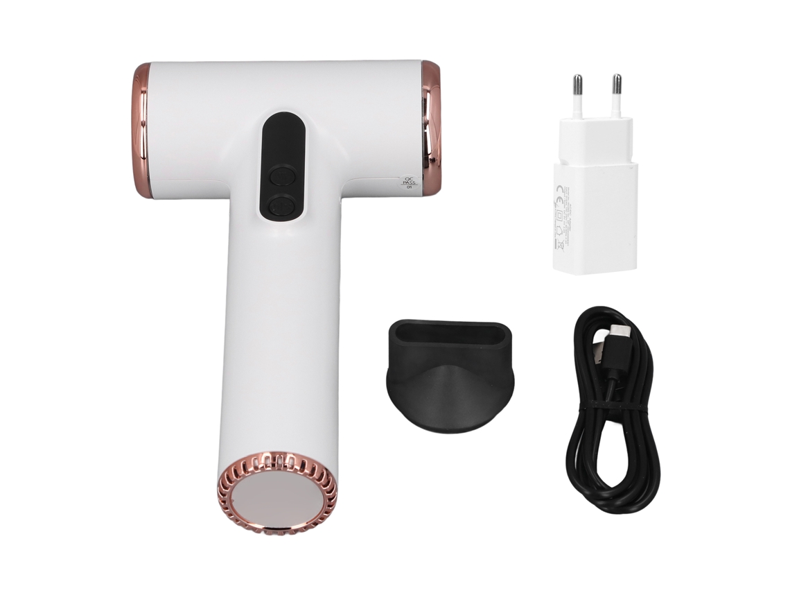 Secador De Cabelo Sem Fio Recarregável Usb 200w Potente 15600mah Compacto Para Viagens E Casa Com Bocal